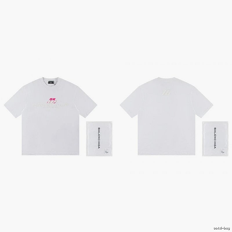 Balenciaga Printed Streetwear-style White T-Shirt