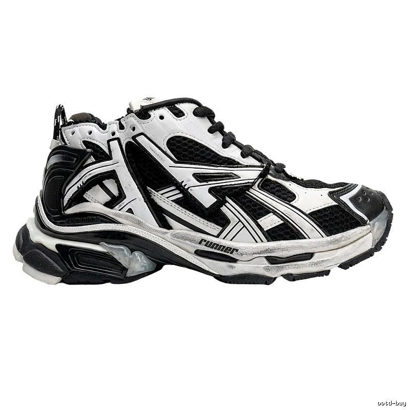 Balenciaga retro black and white sneakers