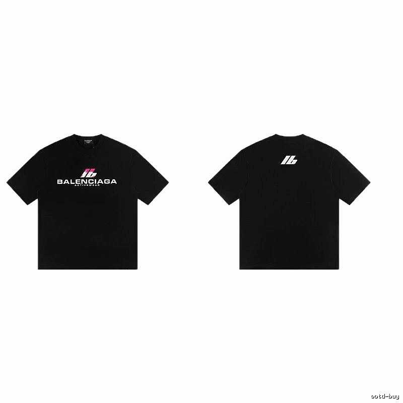 Balenciaga Sport Collection Edgy Cool Style Black Short-sleeve T-shirt