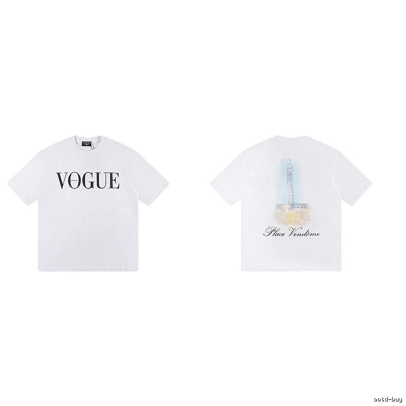 Balenciaga VOGUE Printed Trendy White T-Shirt