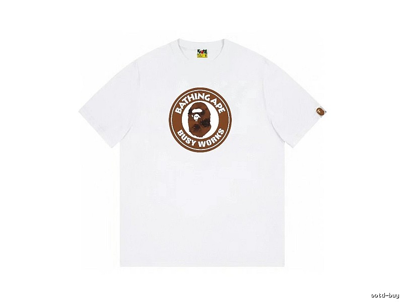 Bape Ape Head white short-sleeved shirt