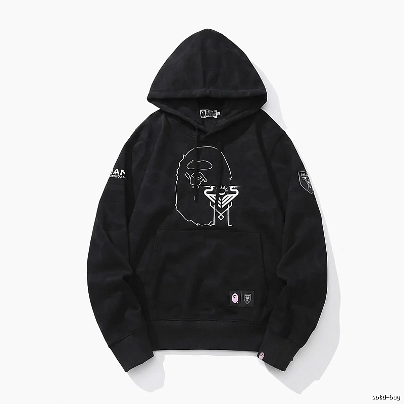Bape Ape Man series trendy black hoodie