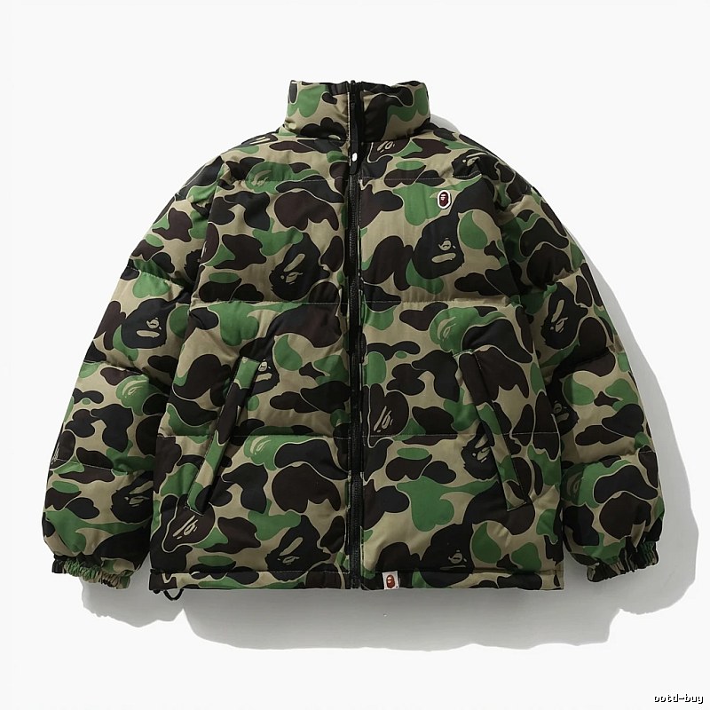 Bape camouflage-style down jacket