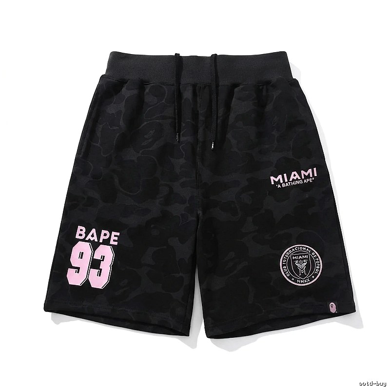 Bape camouflage trendy black shorts