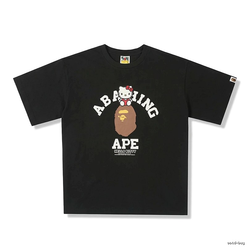 Bape Co-branded Black Trendy T-shirt