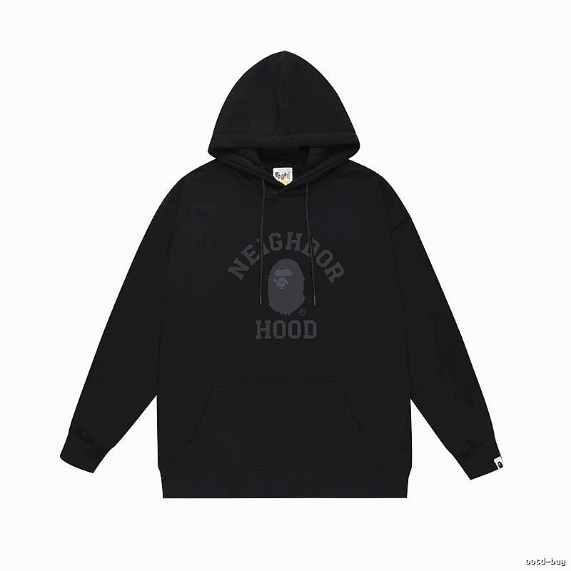Bape Neighborhood black trendy hoodie
