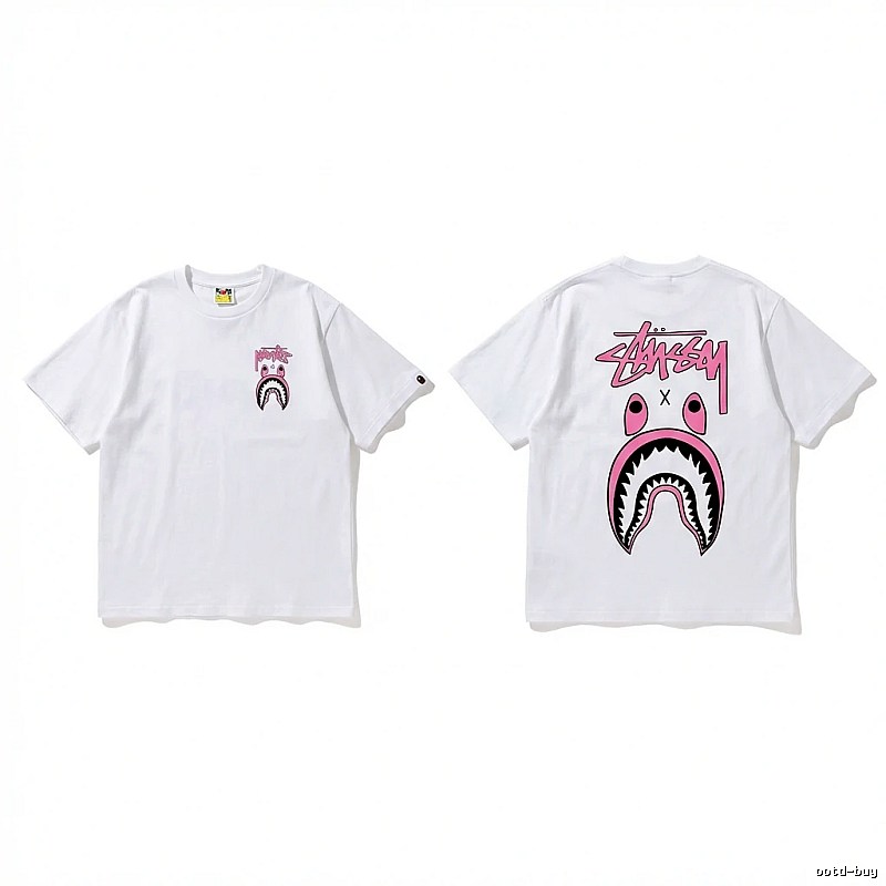 Bape Shark Co-branded White T-shirt