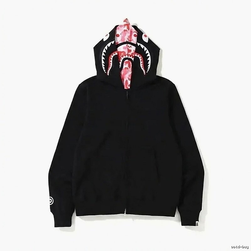 Bape Shark Series Black Streetwear Hoodie