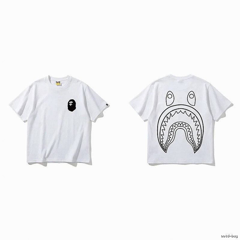 Bape Shark Series Simple White T-shirt