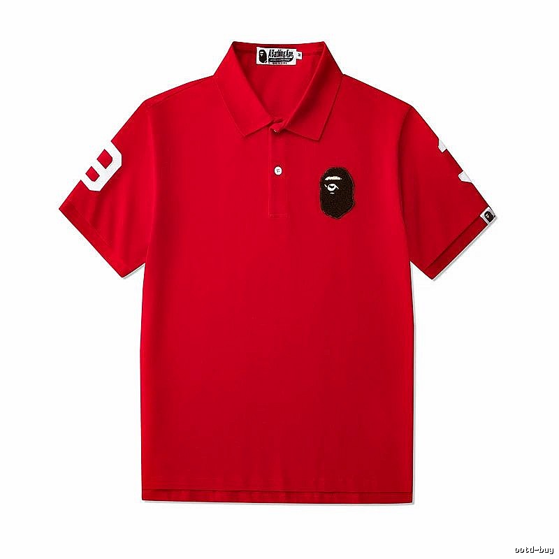 BAPE Travel Polo shirt White Polo Ape with Modern Look