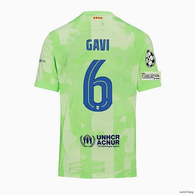Barcelona Relaxed Gavi #6 soccer jersey Blue Red Barcelona with Versatile Design