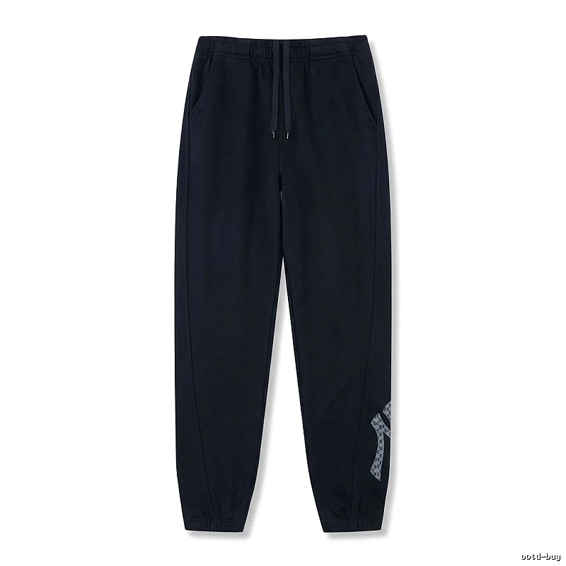 Basic style casual black pants of MLB