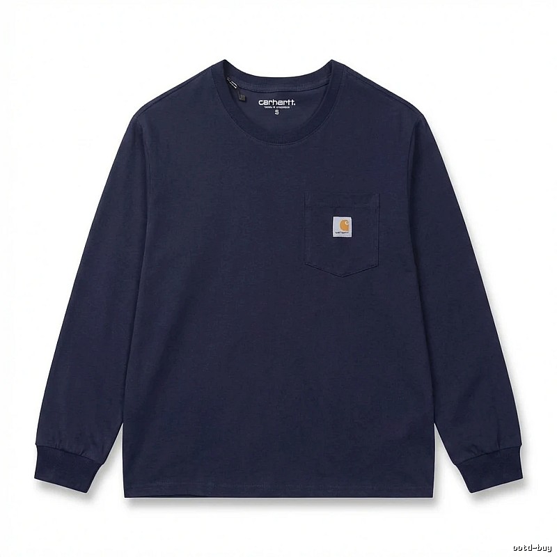 Carhartt basic simple navy long-sleeve