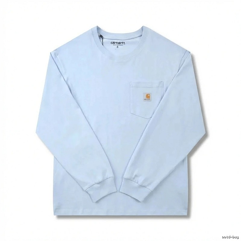 Carhartt basic simple style light blue long-sleeved