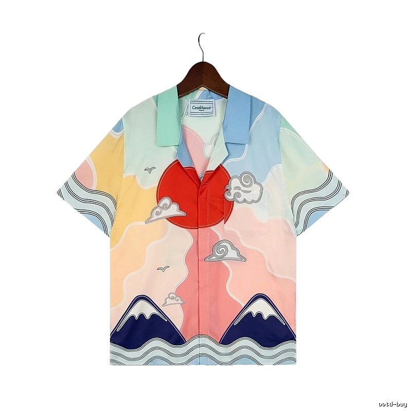 Casablanca Floral Print Short-Sleeve Shirt