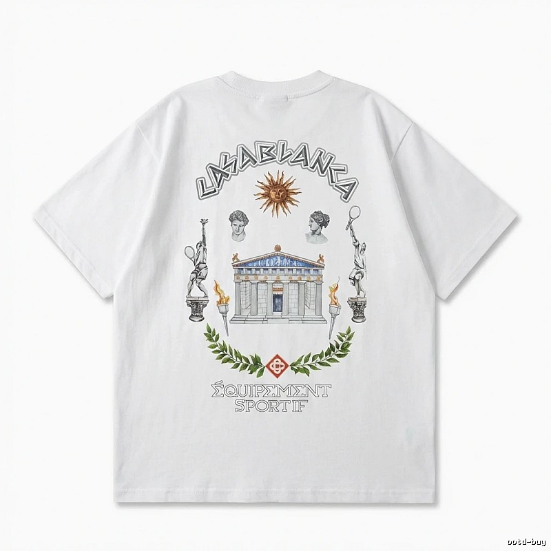 Casablanca Greek-style white T-shirt