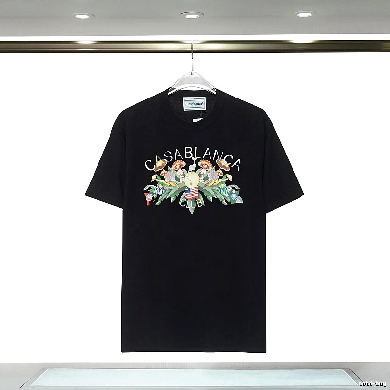 Casablanca - printed casual black T - shirt