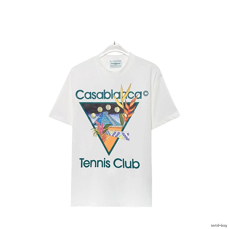 Casablanca Printed Casual White T-shirt
