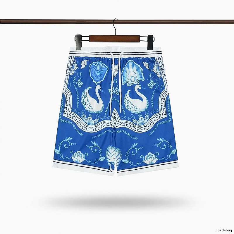 Casablanca printed retro-style blue shorts