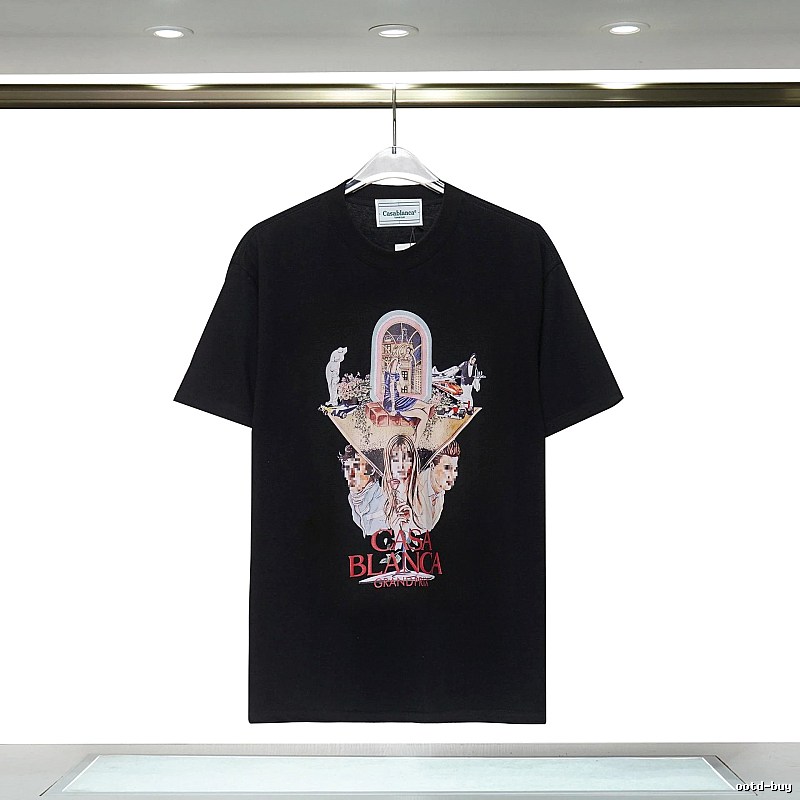 Casablanca Printed Trendy Black T-shirt