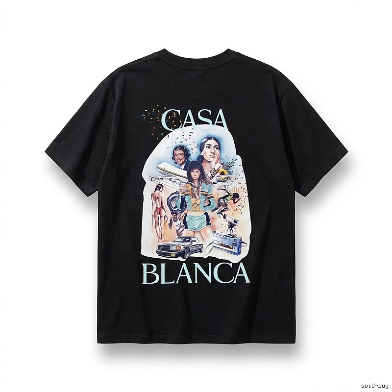 Casablanca retro style black T-shirt