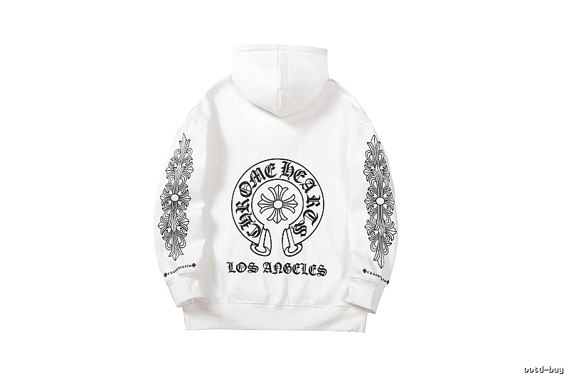 Chrome Hearts 2088-26 White Cross Graphic Hoodie Weekend Wear