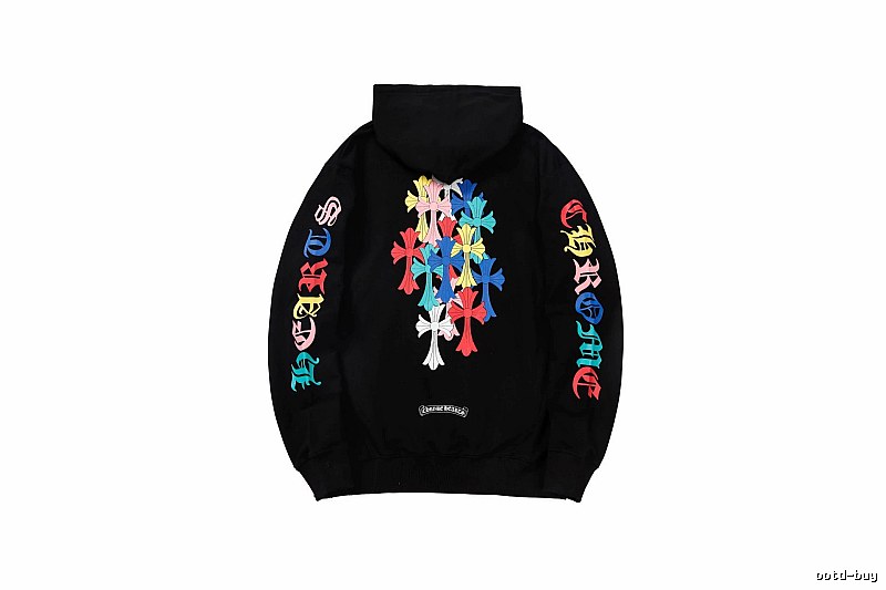 Chrome Hearts 2088-39 Black Cross Graphic Hoodie Resort Wear
