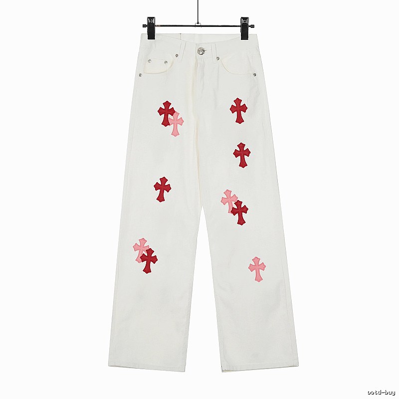 Chrome Hearts Casual Graphic jeans Light Denim Jeans for Streetwear Looks