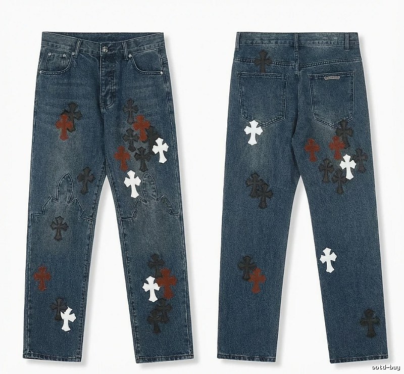 Chrome Hearts Cross Denim Long Pants