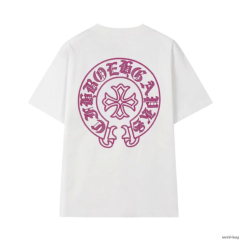 Chrome Hearts Cross Print Street Style White T-Shirt