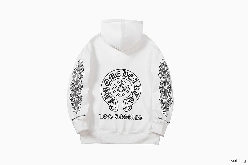 Chrome Hearts Daily Cross graphic hoodie Black Blue Cross for City Outfits