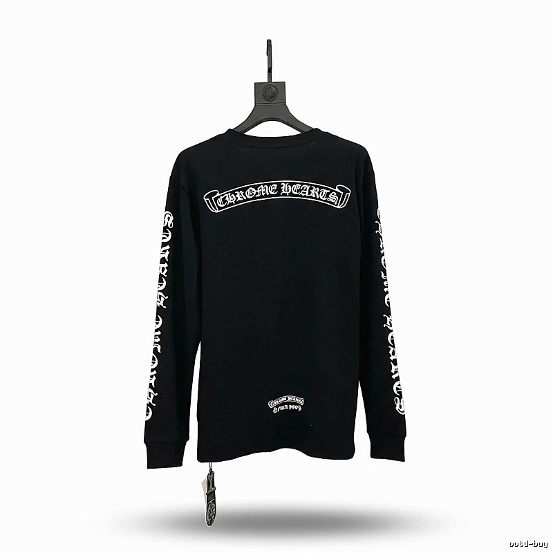 Chrome Hearts Dark Style Black Long T-shirt