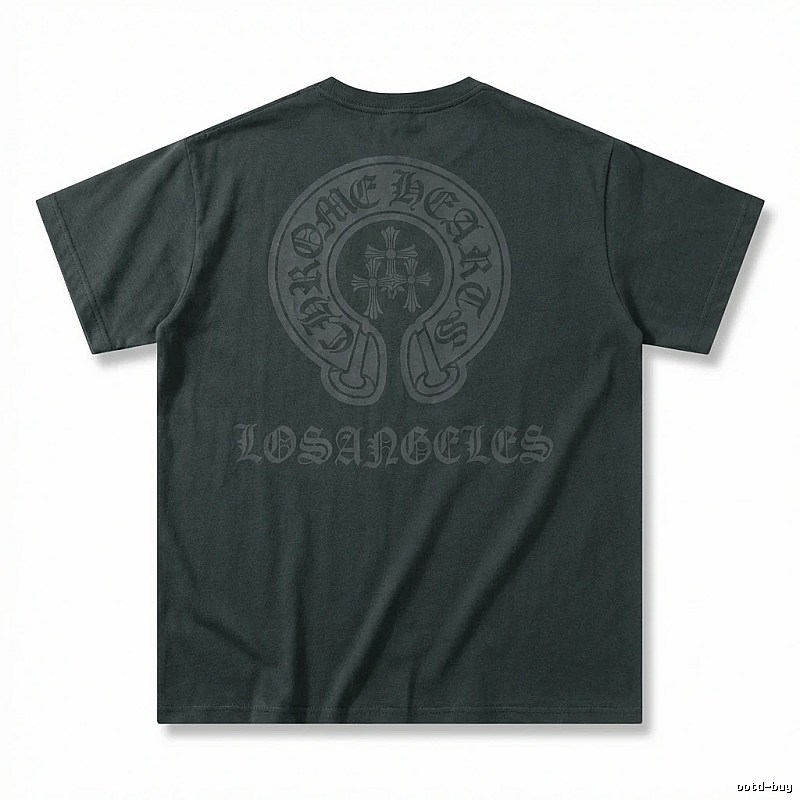 Chrome Hearts Gothic Style Dark Grey T-shirt