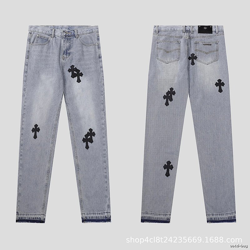 Chrome Hearts Sport Graphic jeans Light Denim Jeans for Warm Weather