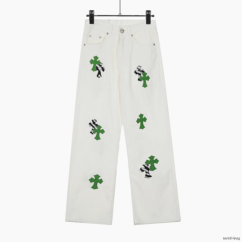 Chrome Hearts Travel Graphic jeans Light Denim Jeans with Modern Look