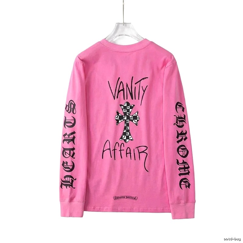 Chrome Hearts trendy and cool pink sweatshirt