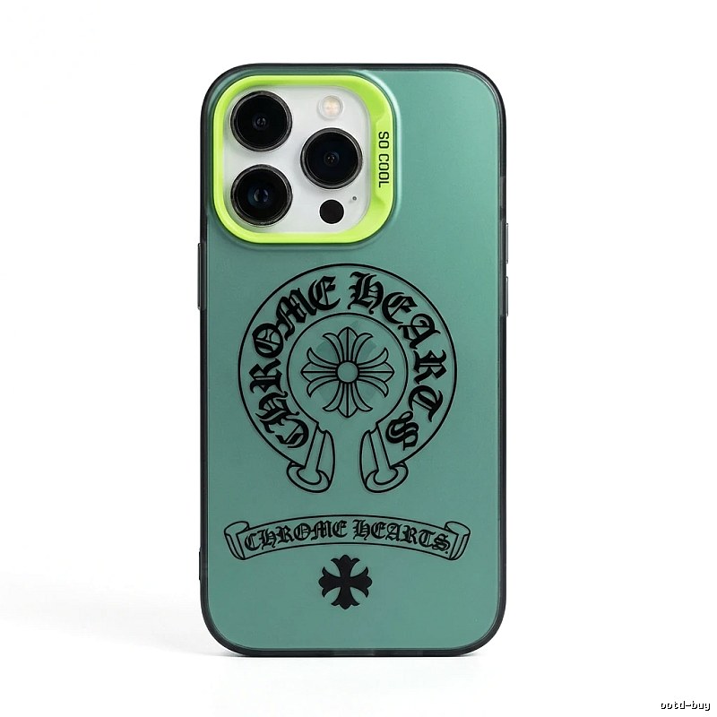 Chrome Hearts trendy and cool style light green iPhone case