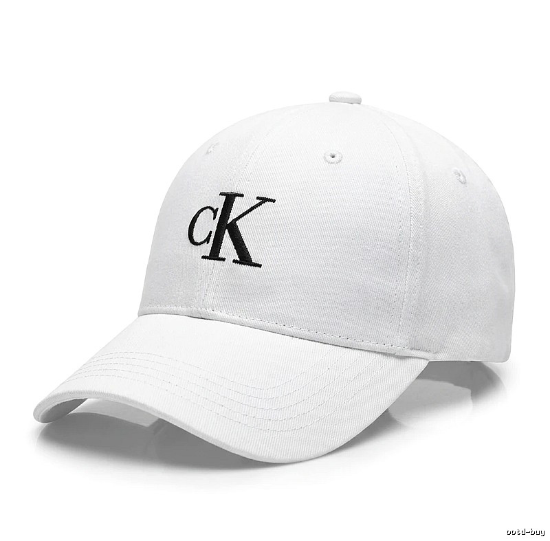 CK fashion brand simple style white hat