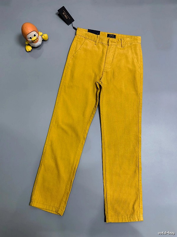 Clean Utility-Inspired Leg And Simple Waistband Mustard Yellow Straight Casual Pants
