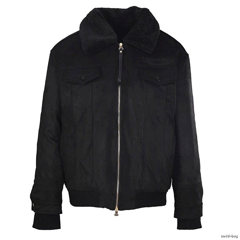 Collared Bomber Jacket Style Edit in Black