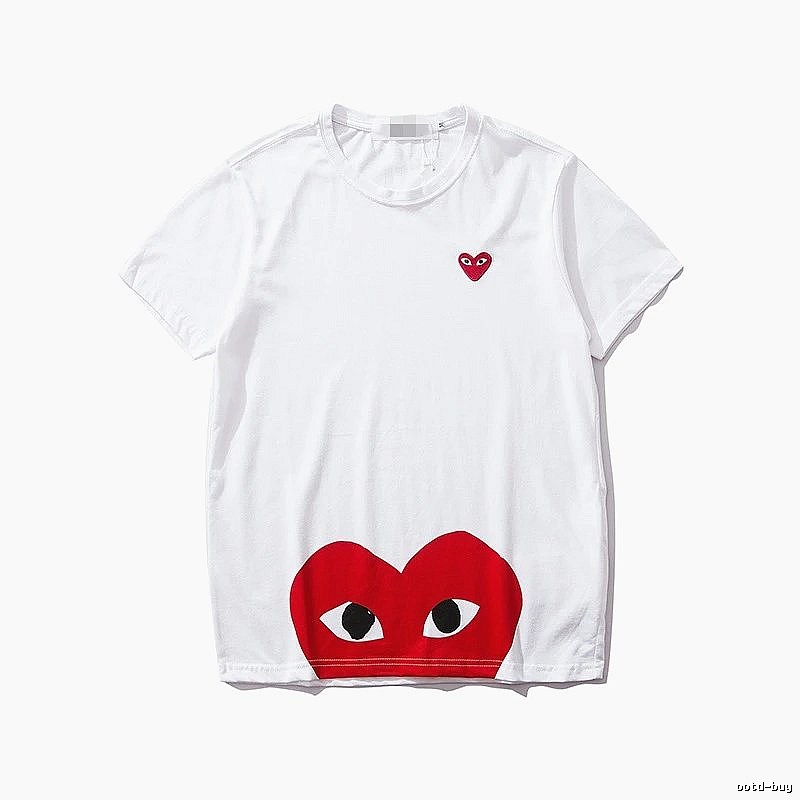 Comme des Garcons PLAY 2021-49 Red Style 2149 Heart Logo T-Shirt Resort Wear