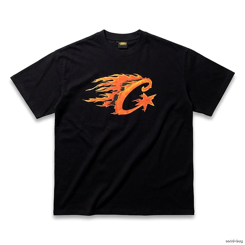 Corteiz Flame Wind Black T-shirt