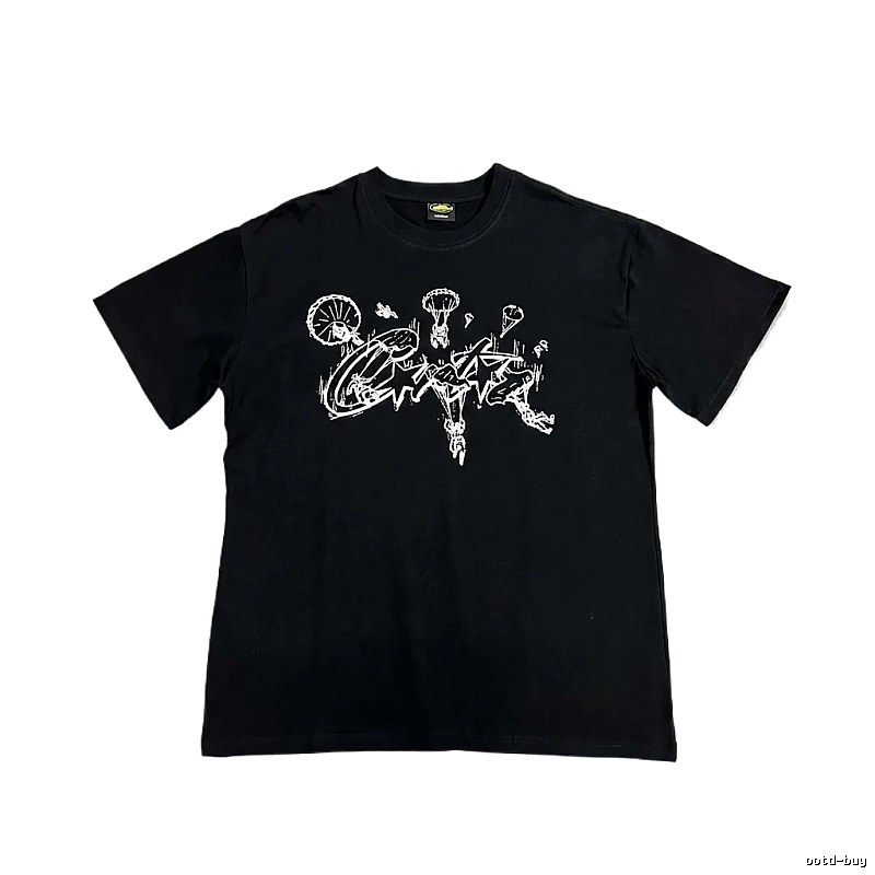 Corteiz Graffiti Style Black T-shirt