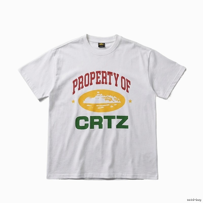 Corteiz PROPERTY Series Trendy and Cool White T-shirts