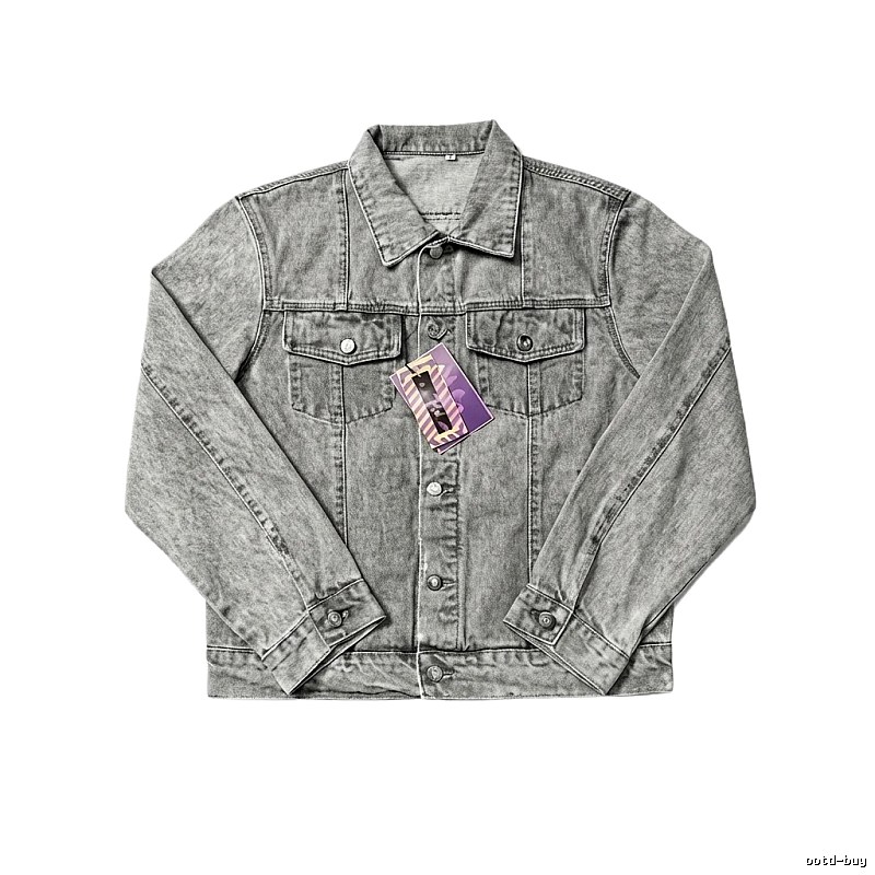 Corteiz Washed Grey Denim Jacket