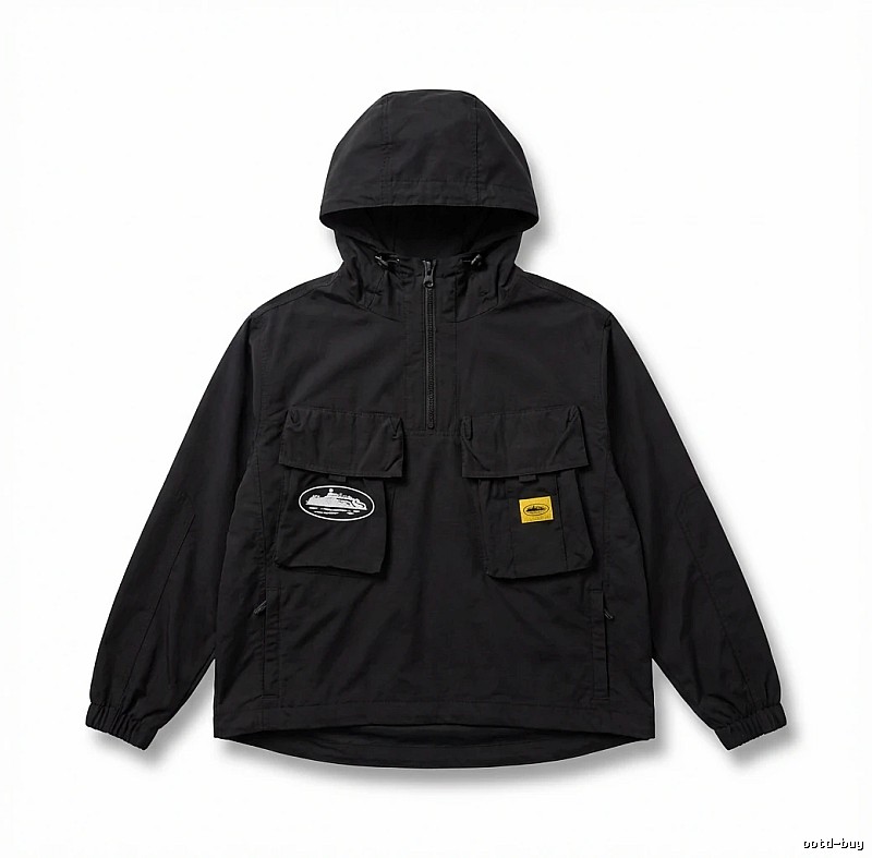 Corteiz Workwear Style Black Jacket