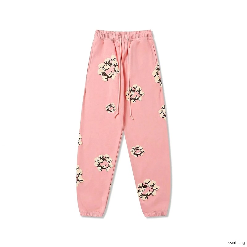 DENIM TEARS Floral Pink Sweatpants