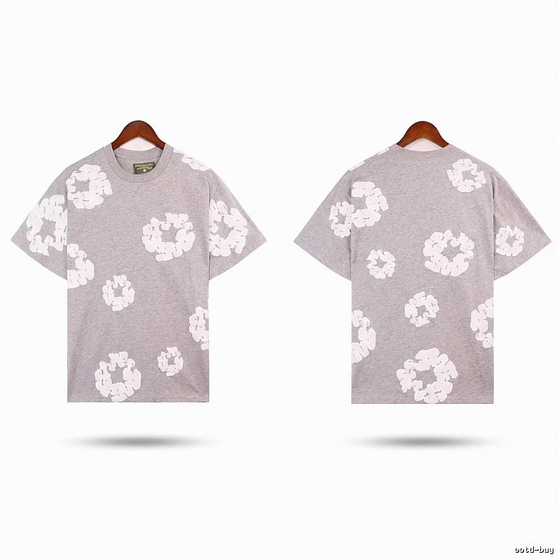 DENIM TEARS Printed Casual Grey T-shirt