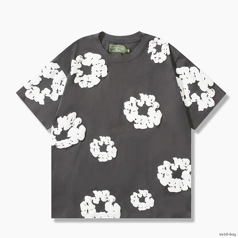 DENIM TEARS Three-dimensional Flower Style T-shirt