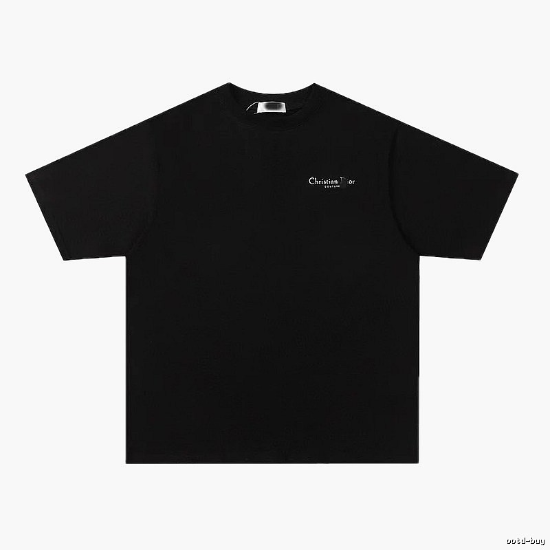 Dior Haute Couture Collection Minimalist Style Black Short-sleeve T-shirt